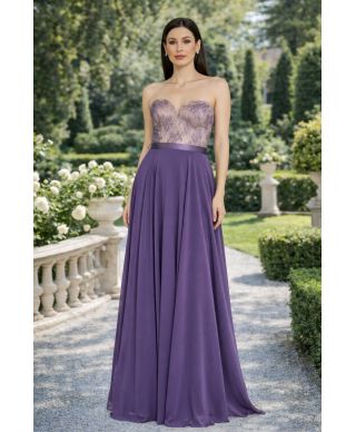 Vestito lungo elegante con scollatura a cuore - Unica - Vestiti da cerimonia online - Gogolfun.it