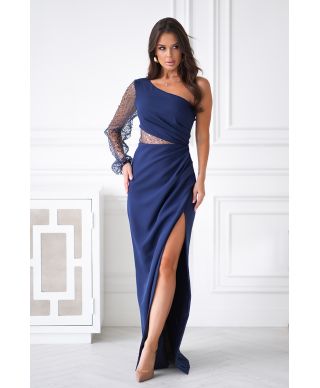 Vestito monospalla blu - Mimi