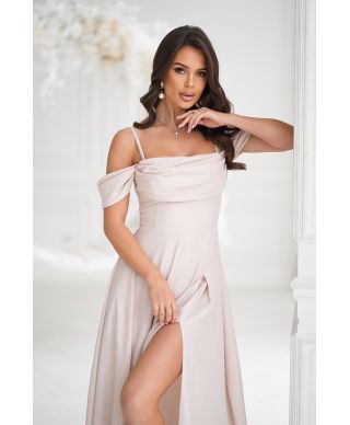 Vestito elegante da cerimonia - Oro - Costa