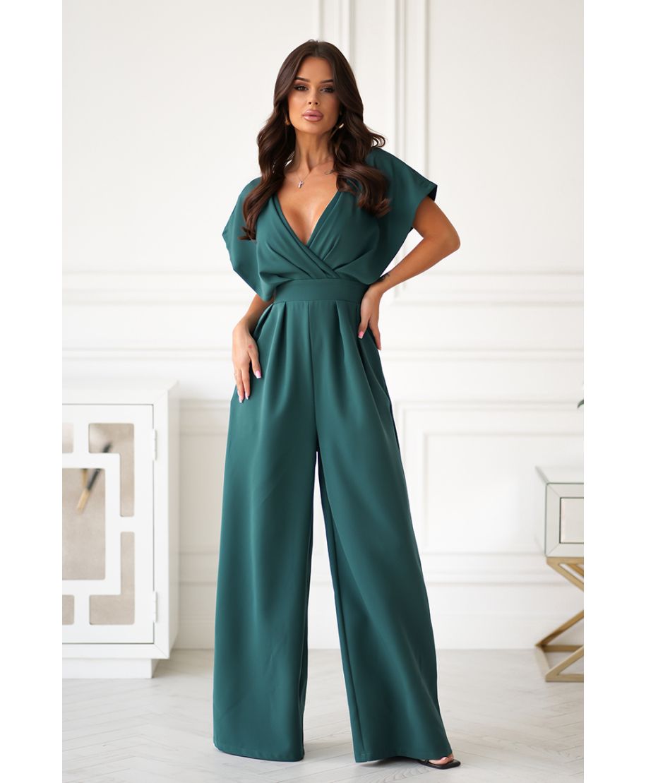 Tuta elegante - Colore bottiglia - Pantaloni palazzo