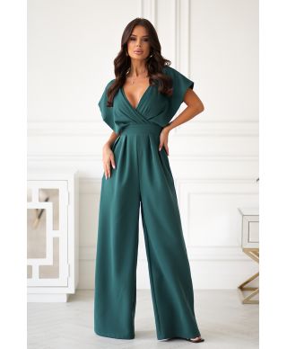 Tuta elegante - Colore bottiglia - Pantaloni palazzo