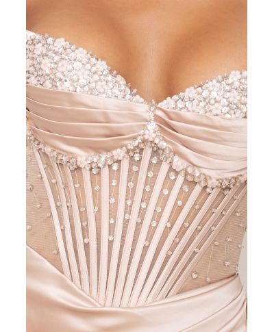 Abito da cerimonia a sirena, nude - Lia - Matrimoni e diciottesimi - Gogolfun.it