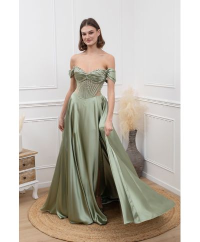 Abito da cerimonia verde salvia - Liandra - Cerimonie e diciottesimi - Gogolfun.it