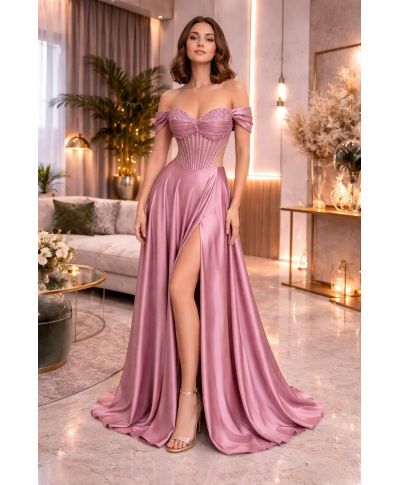 Abito da cerimonia con corpetto decorato - Liandra - Abiti da cerimonia online - Gogolfun.it