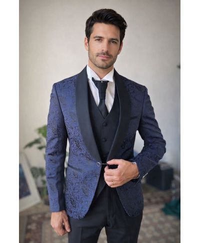 Smoking Uomo Blu - Eleganza Sposo - Abiti da sposo, testimone - GOGOLfun