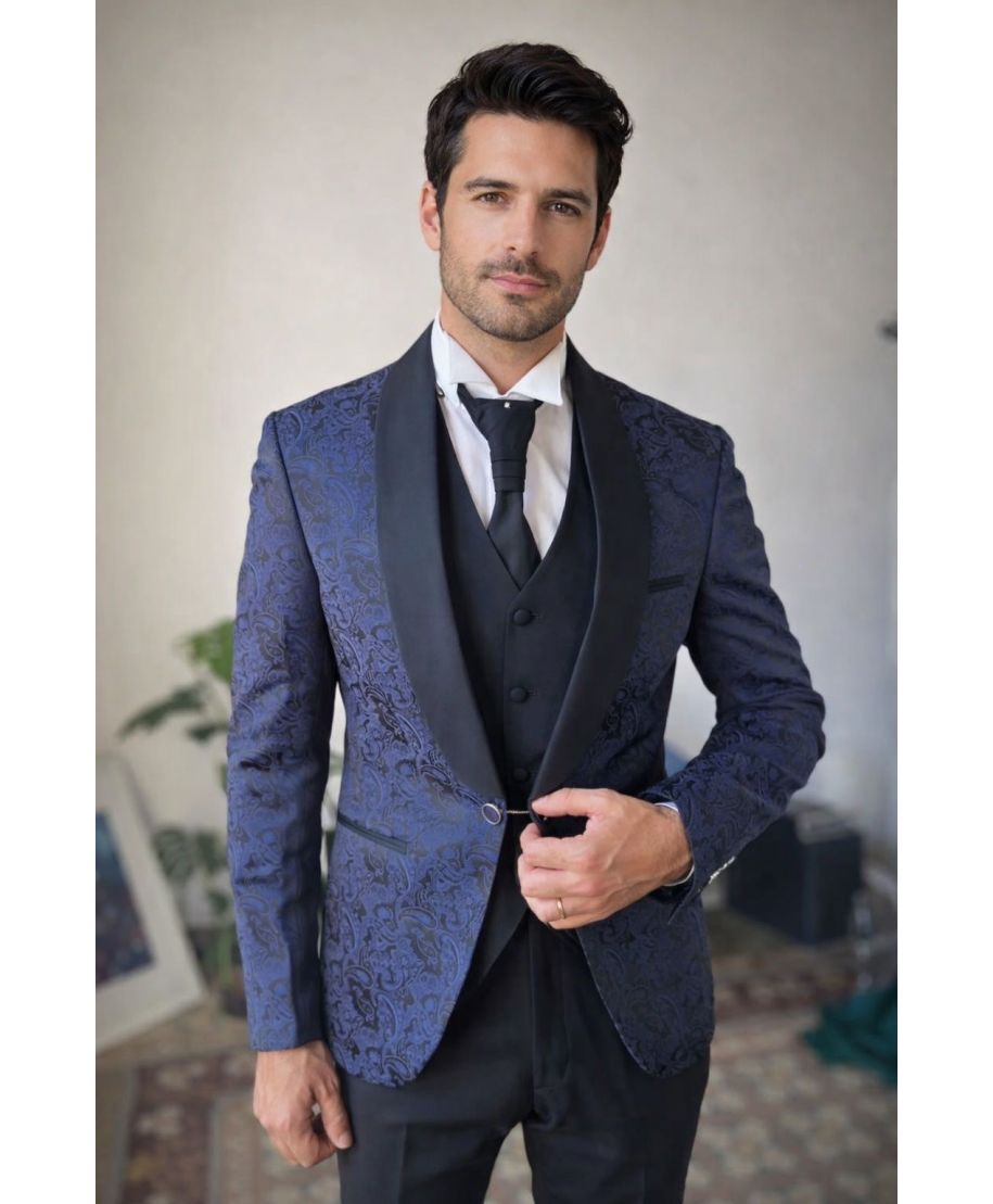 Smoking Uomo Blu - Eleganza Sposo - Abiti da sposo, testimone - GOGOLfun