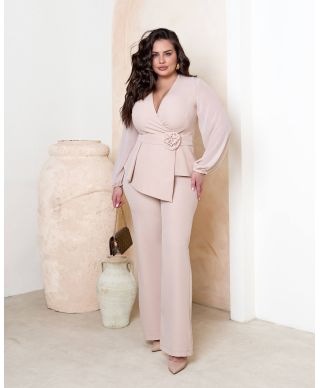 Completo elegante beige - Rozalia - Compleanni, comunioni, battesimi - Gogolfun.it