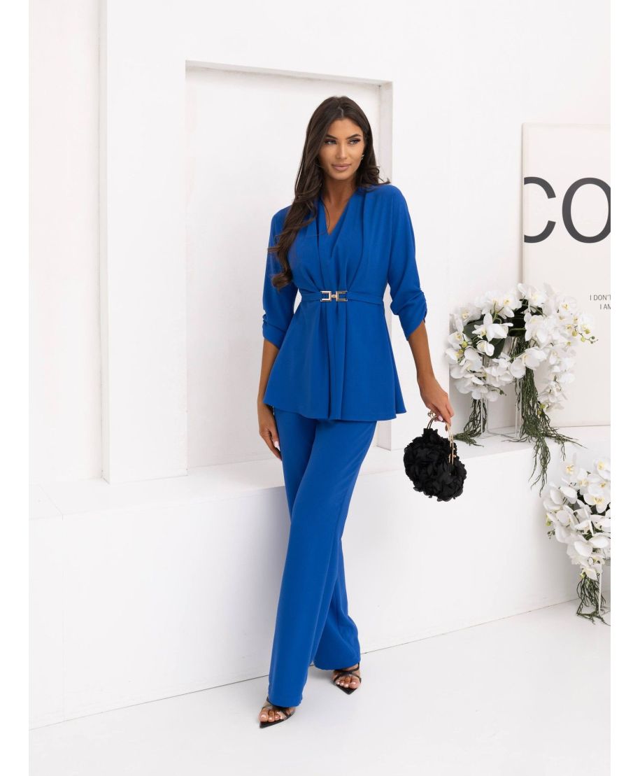 Completo elegante con pantaloni, blu - Miandra - tailleur blu - Gogolfun.it