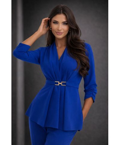 Completo elegante con pantaloni, blu - Miandra - tailleur blu - Gogolfun.it