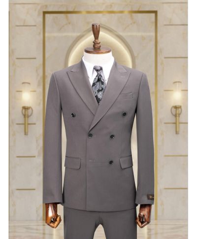 Abito uomo grigio, doppiopetto Joel - Abito doppiopetto Estivo