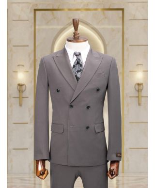 Abito uomo grigio, doppiopetto Joel - Abito doppiopetto Estivo