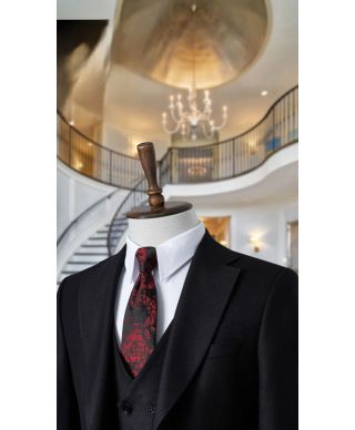 Abito uomo nero, Monaco - Gilet doppiopetto