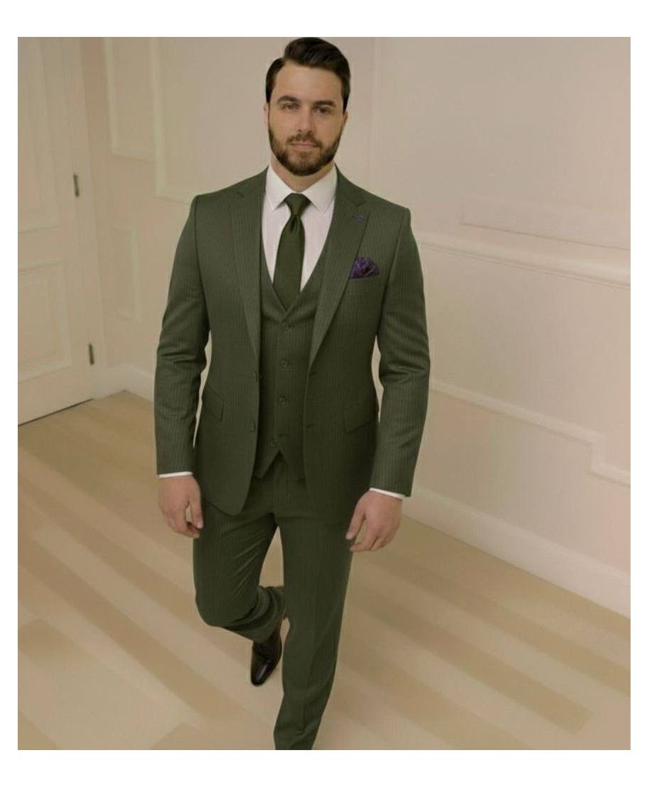 Abito uomo verde, con gilet - Gogolfun.it