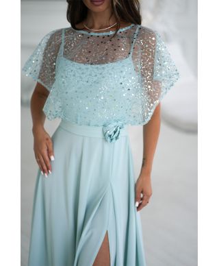 Vestito lungo elegante con spalle coperte - Eleonora