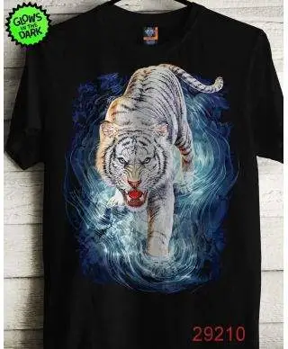 T shirt, glow in the dark con tigre