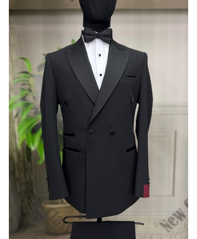 Smoking uomo nero, doppiopetto - Jacob