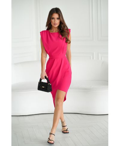 Vestito corto elegante – Colore lampone - Schiena scoperta