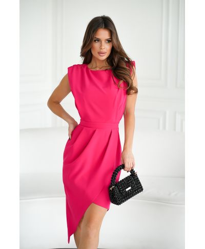 Vestito corto elegante – Colore lampone - Schiena scoperta