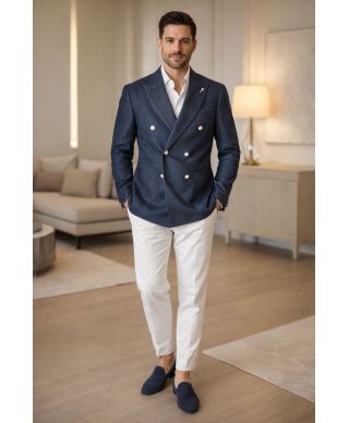 Giacca doppiopetto in denim - Nathaniel - Abbigliamento uomo online - Gogolfun.it