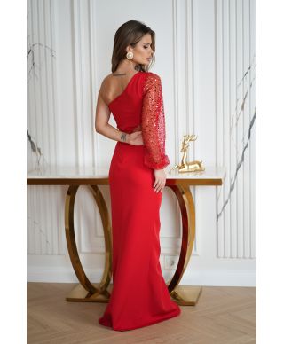 Abito rosso monospalla - Mimi