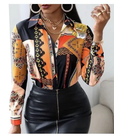 Blusa donna - Elegante - Fantasia multicolor