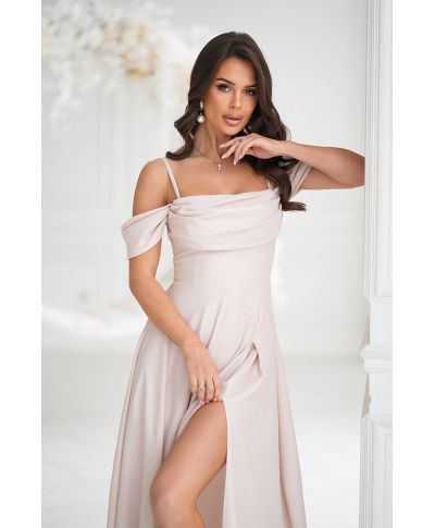 Vestito elegante da cerimonia - Oro - Costa