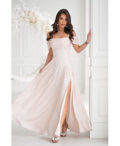 Vestito elegante da cerimonia - Oro - Costa