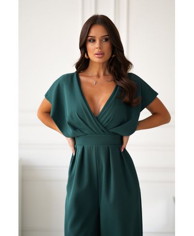 Tuta elegante - Colore bottiglia - Pantaloni palazzo