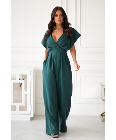 Tuta elegante - Colore bottiglia - Pantaloni palazzo