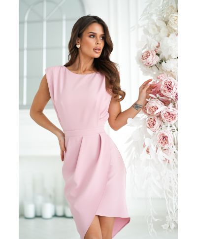 Vestito corto elegante - Tubino rosa cipria