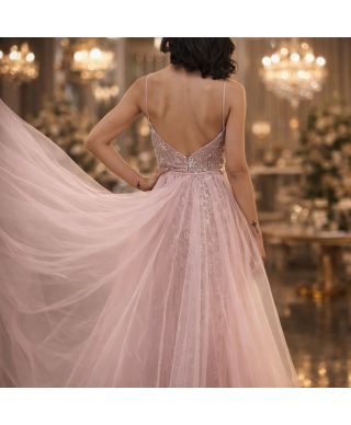 Abito a sirena con coda staccabile - Rosa