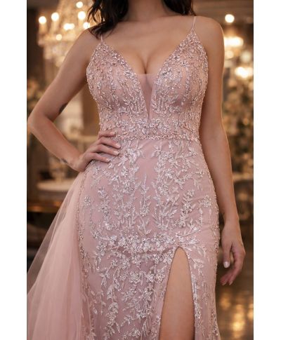 Abito a sirena con coda staccabile - Rosa - Vestiti eleganti per matrimoni e diciottesimi compleanni - Gogolfun.it