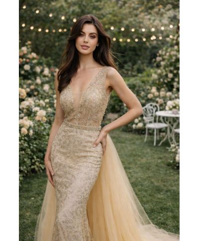 Abito a sirena oro - Coda staccabile - Abiti diciottesimo compleanno -  Gogolfun.it