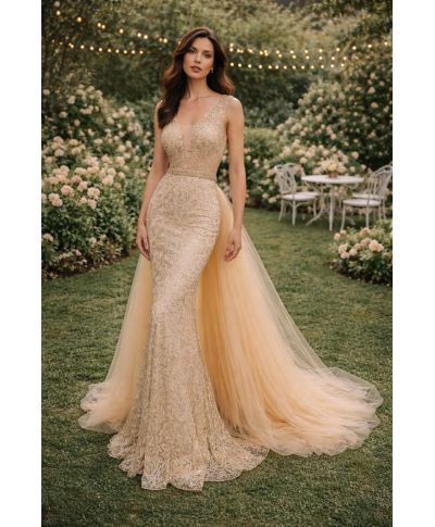 Abito a sirena oro - Coda staccabile - Abiti diciottesimo compleanno -  Gogolfun.it