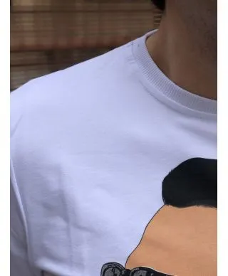 Felpa, bianca manica lunga - Felpa, girocollo modello hip hop