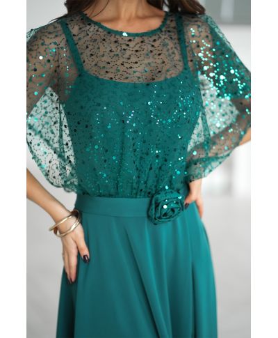 Vestito elegante verde - Eleonora