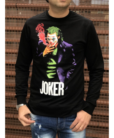 Felpa, nera manica lunga - Felpa, con Joker