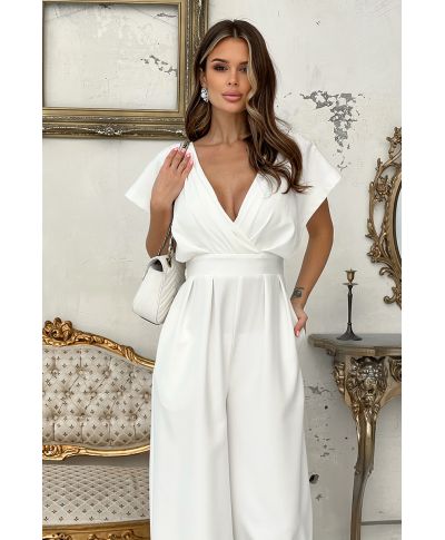 Tuta elegante - Ecrù - Pantaloni palazzo