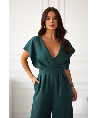 Tuta elegante - Colore bottiglia - Pantaloni palazzo