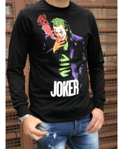 Felpa, nera manica lunga - Felpa, con Joker