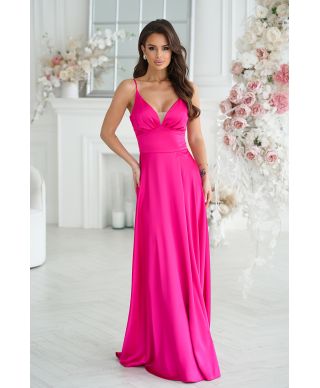 Vestito da cerimonia - In raso - Fuxia