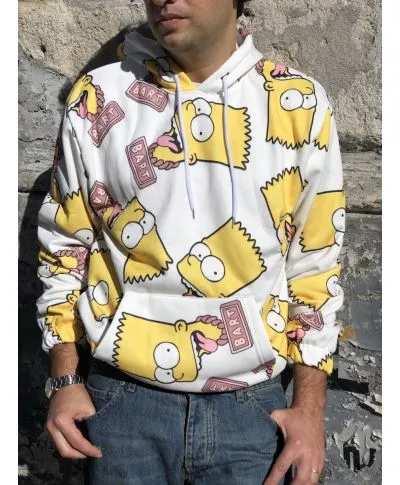 Felpa con cappuccio - Hoodie Bart Simpson