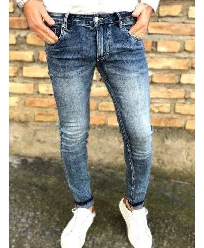 Jeans uomo skinny, cinque tasche - KeyJey