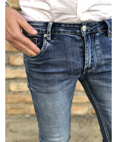 Jeans uomo skinny, cinque tasche  -  KeyJey