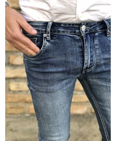 Jeans uomo skinny, cinque tasche - KeyJey