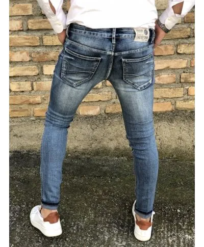 Jeans uomo skinny, cinque tasche - KeyJey
