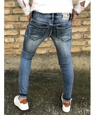 Jeans uomo skinny, cinque tasche - KeyJey