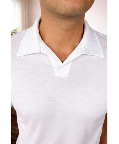 Polo bianca in tencel - Paul Miranda