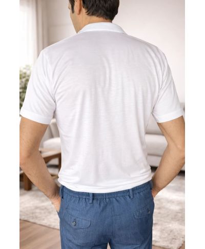 Polo bianca in tencel - Paul Miranda