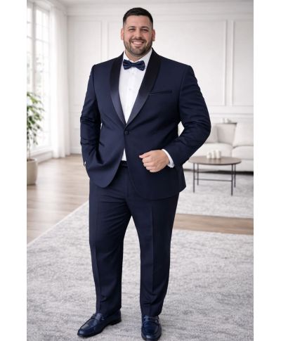 Smoking blu mixabile - Aurelio - Cerimonia taglie comode - Gogolfun.it